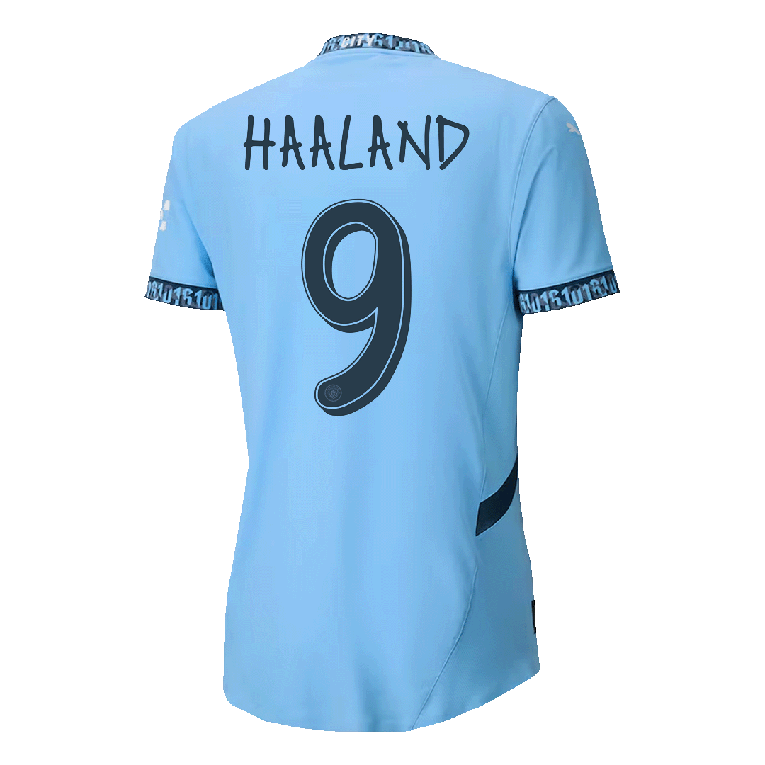 HAALAND #9 Manchester City Home Authentic Soccer Jersey - UCL