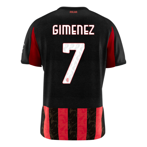 GIMENEZ #7 AC Milan Home Soccer Jersey 2025/26