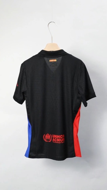 Barcelona Away Authentic Soccer Jersey - Spotify Logo Without Text