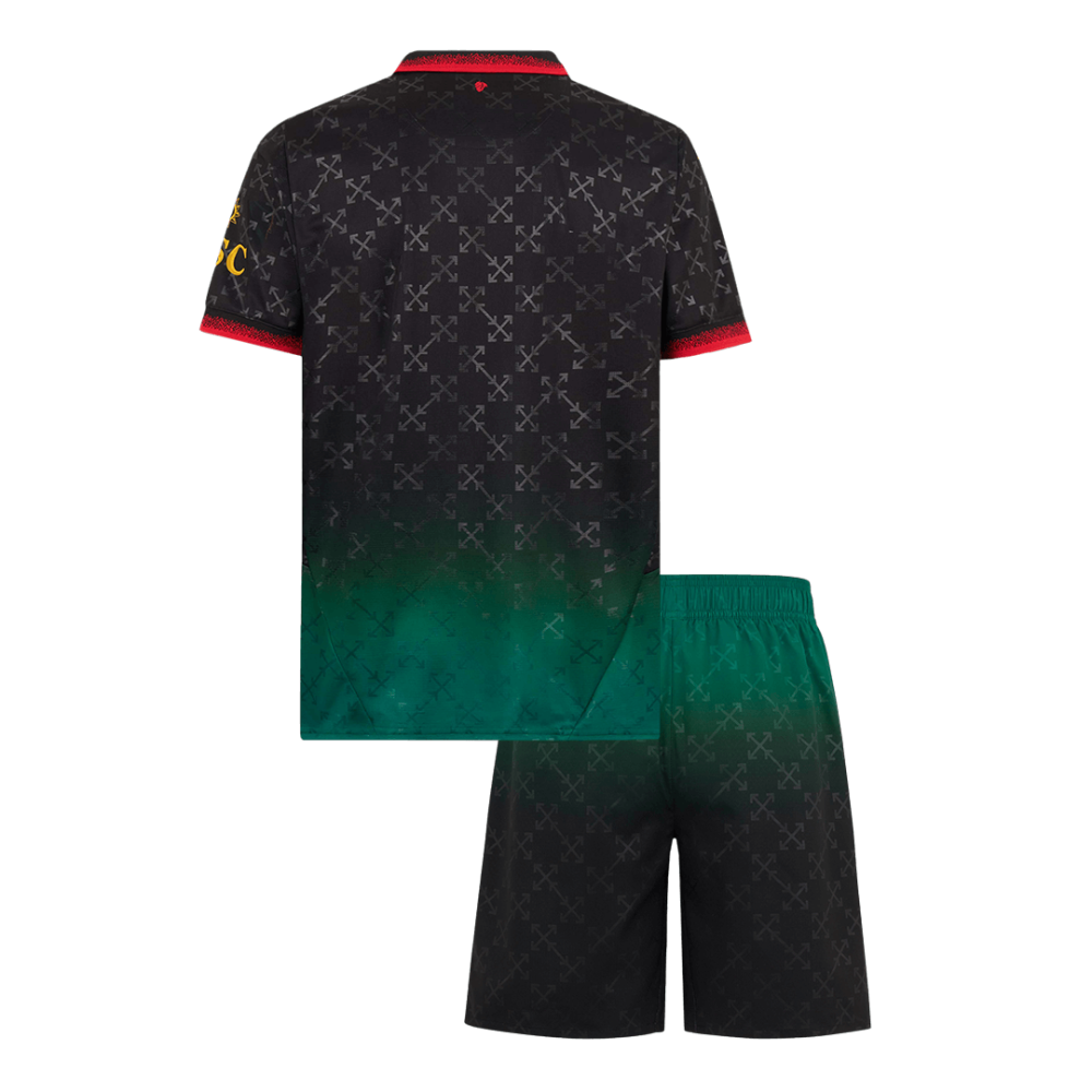 AC Milan Fourth Away Kids Soccer Jerseys Kit