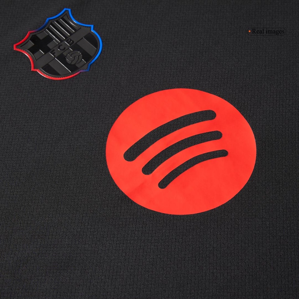 F.DE JONG #21 Barcelona Away Authentic Soccer Jersey - Spotify Logo Without Text