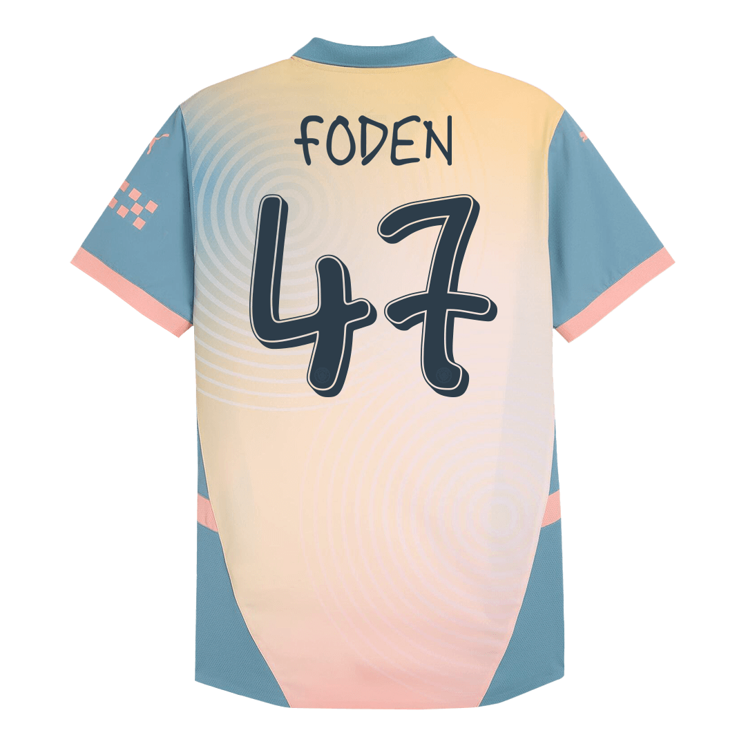 FODEN #47 Manchester City Fourth Away Authentic Soccer Jersey - Definitely City