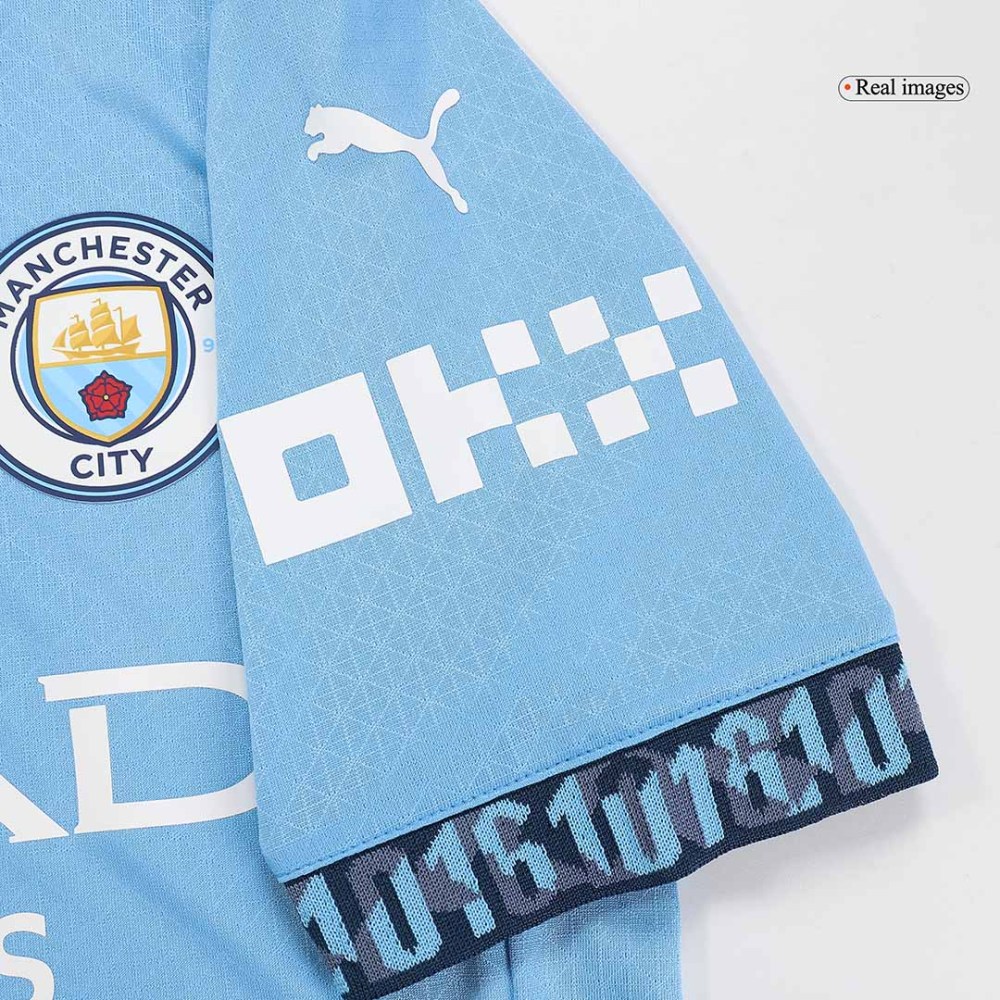 DE BRUYNE #17 Manchester City Home Authentic Soccer Jersey - UCL