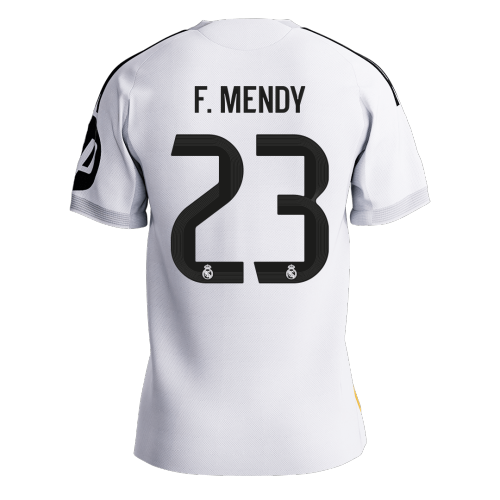 F.MENDY #23 Real Madrid Home Authentic Soccer Jersey 2025/26