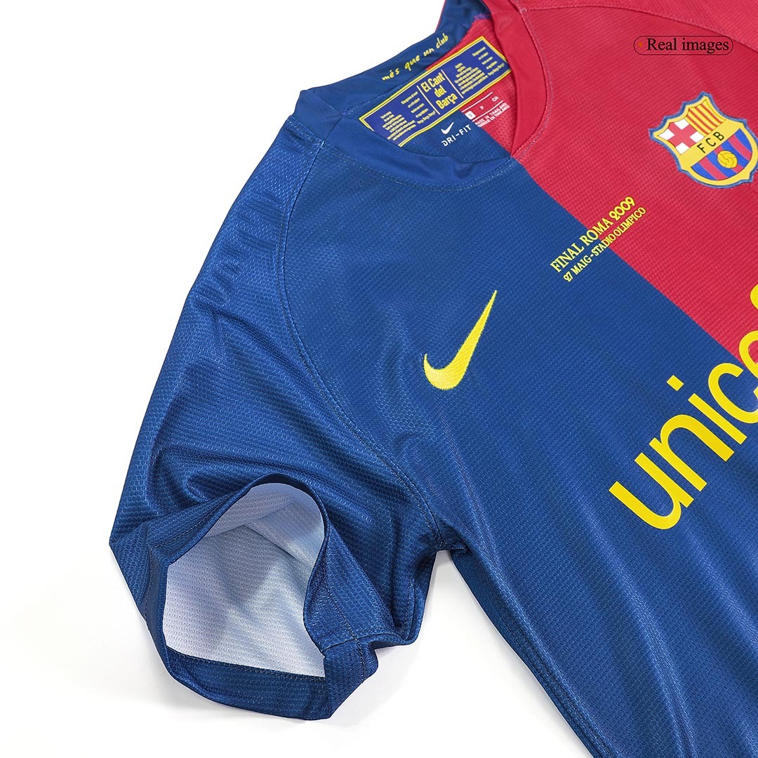 Vintage Soccer Jersey A.INIESTA #8 Barcelona Home 2008/09 - UCL Final