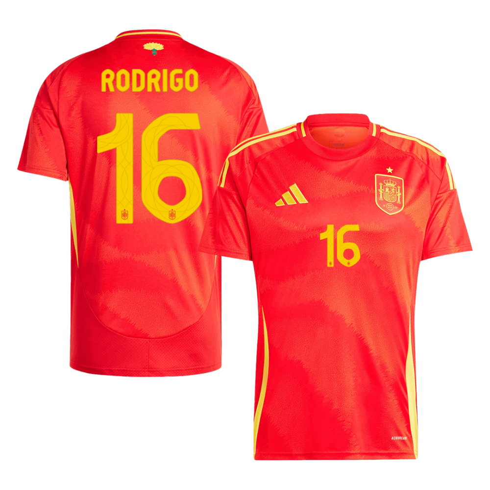 RODRIGO #16 Spain Home Soccer Jersey EURO