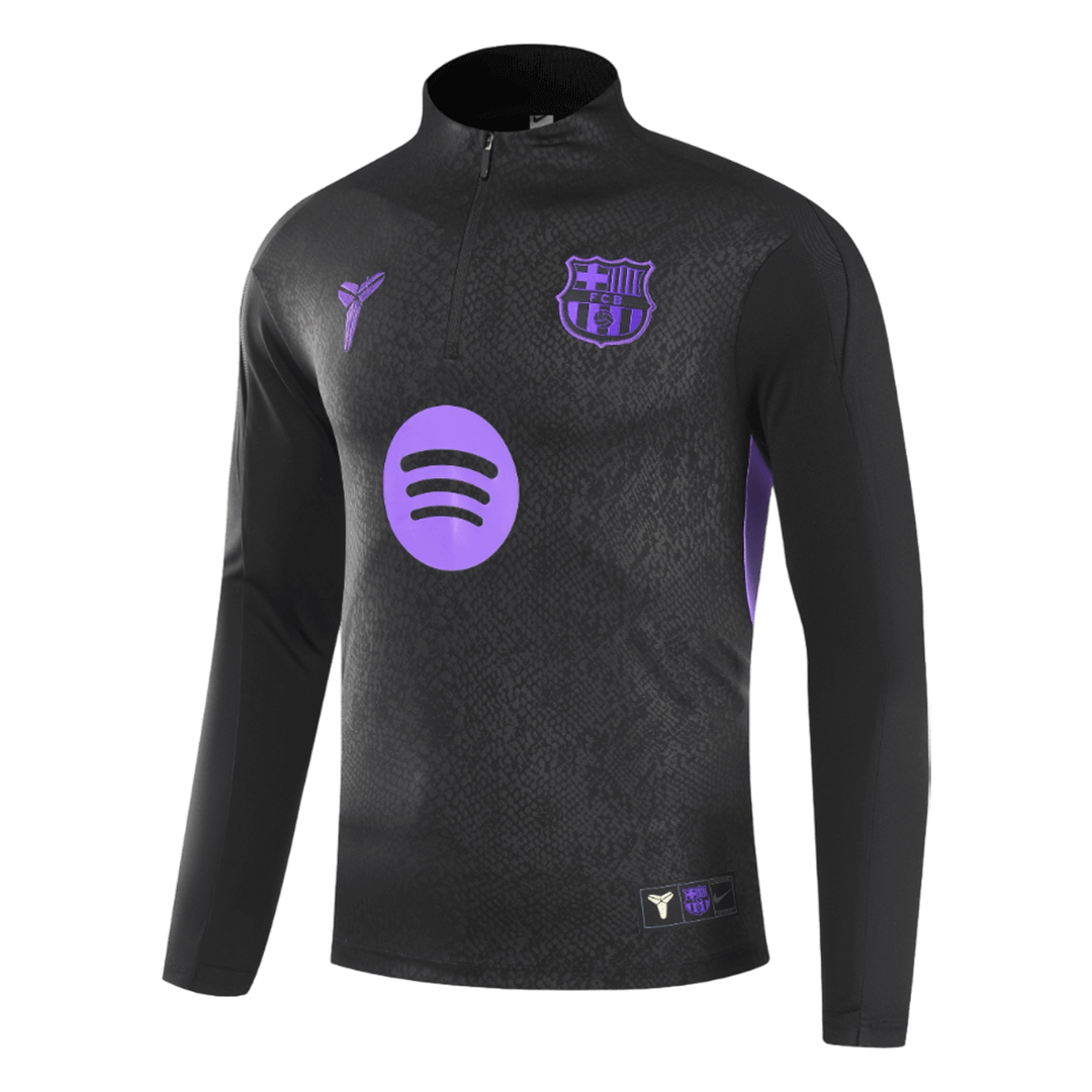 Barcelona 1/4 Zip Tracksuit 2025/26 Black