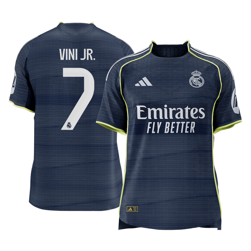 VINI JR. #7 Real Madrid Away Authentic Soccer Jersey 2025/26