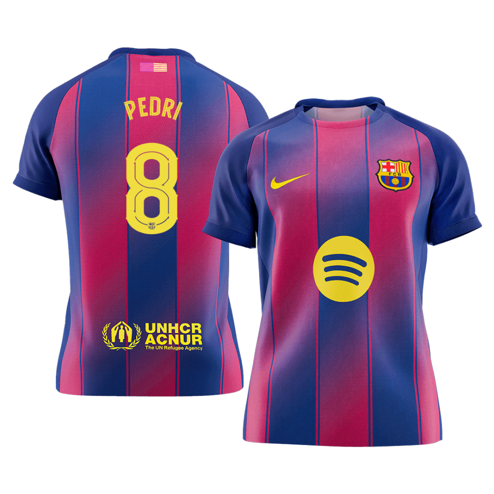 PEDRI #8 Barcelona Home Soccer Jersey 2025/26 -UCL