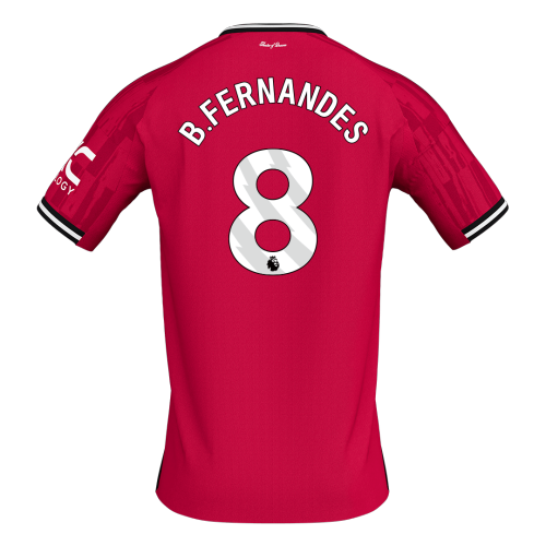 B.FERNANDES #8 Manchester United Home Soccer Jersey 2025/26