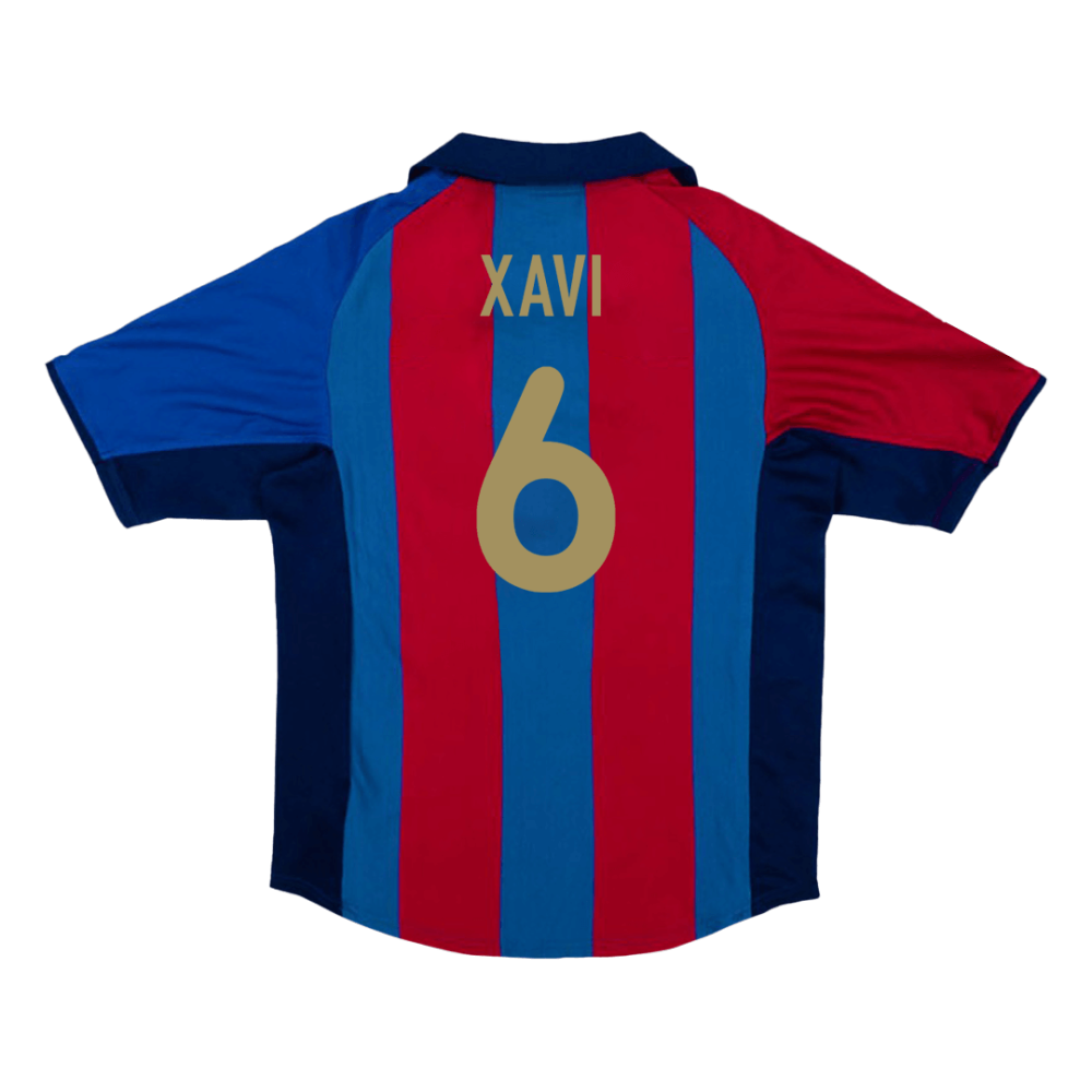 Vintage Soccer Jersey XAVI #6 Barcelona Home 2001/02