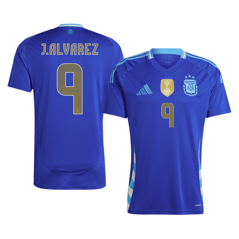 J.ALVAREZ #9 Argentina Away Soccer Jersey