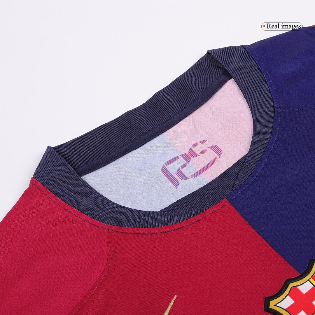 LEWANDOWSKI #9 Barcelona Home Soccer Jersey - Spotify Logo Without Text