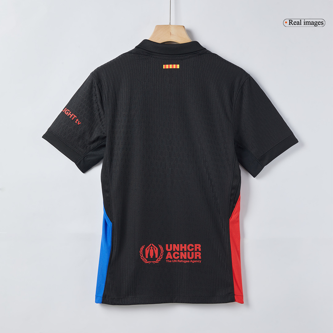 Barcelona Away Authentic Soccer Jersey - Spotify Logo Without Text