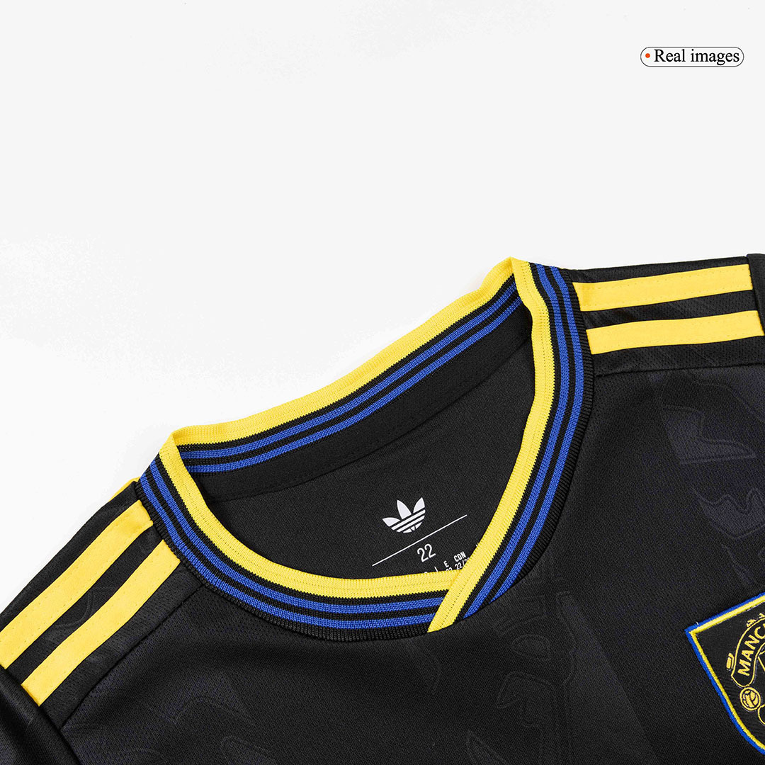Manchester United Third Away Kids Soccer Jerseys Full Kit 2025/26