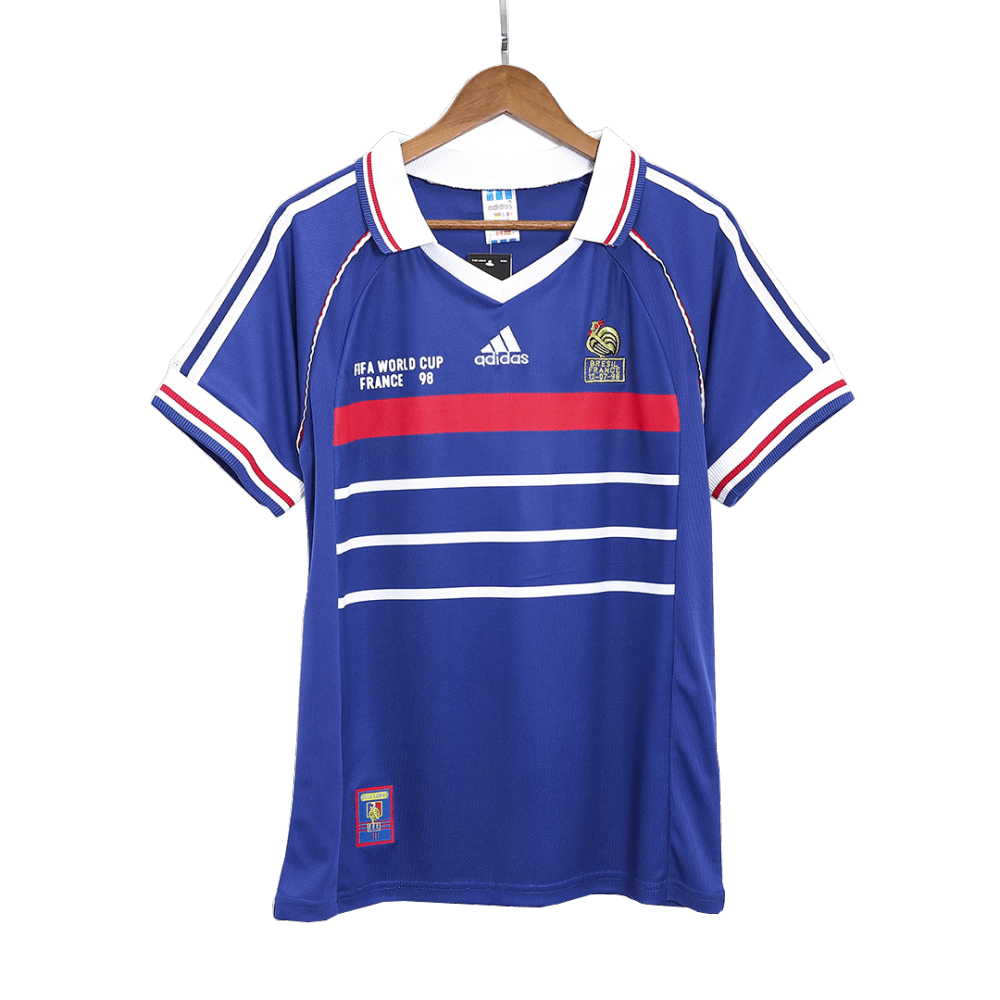 Vintage Soccer Jersey ZIDANE #10 France Home 1998