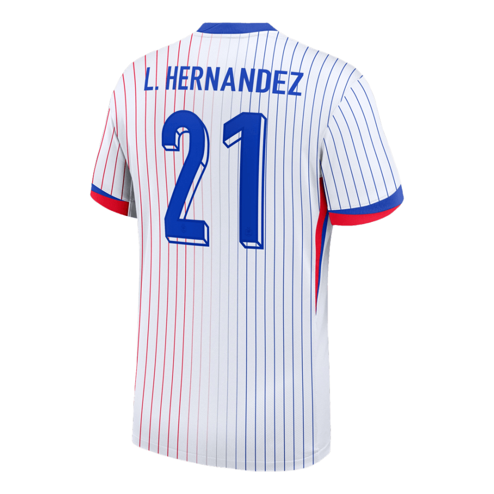 L.HERNANDEZ #21 France Away Soccer Jersey