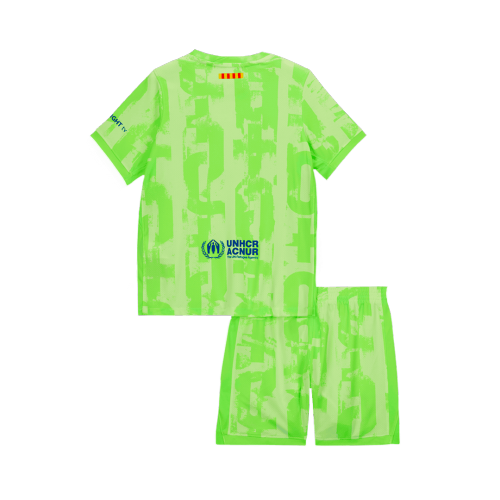 Barcelona Third Away Kids Soccer Jerseys Kit - UCL (Spotify Logo Without Text)