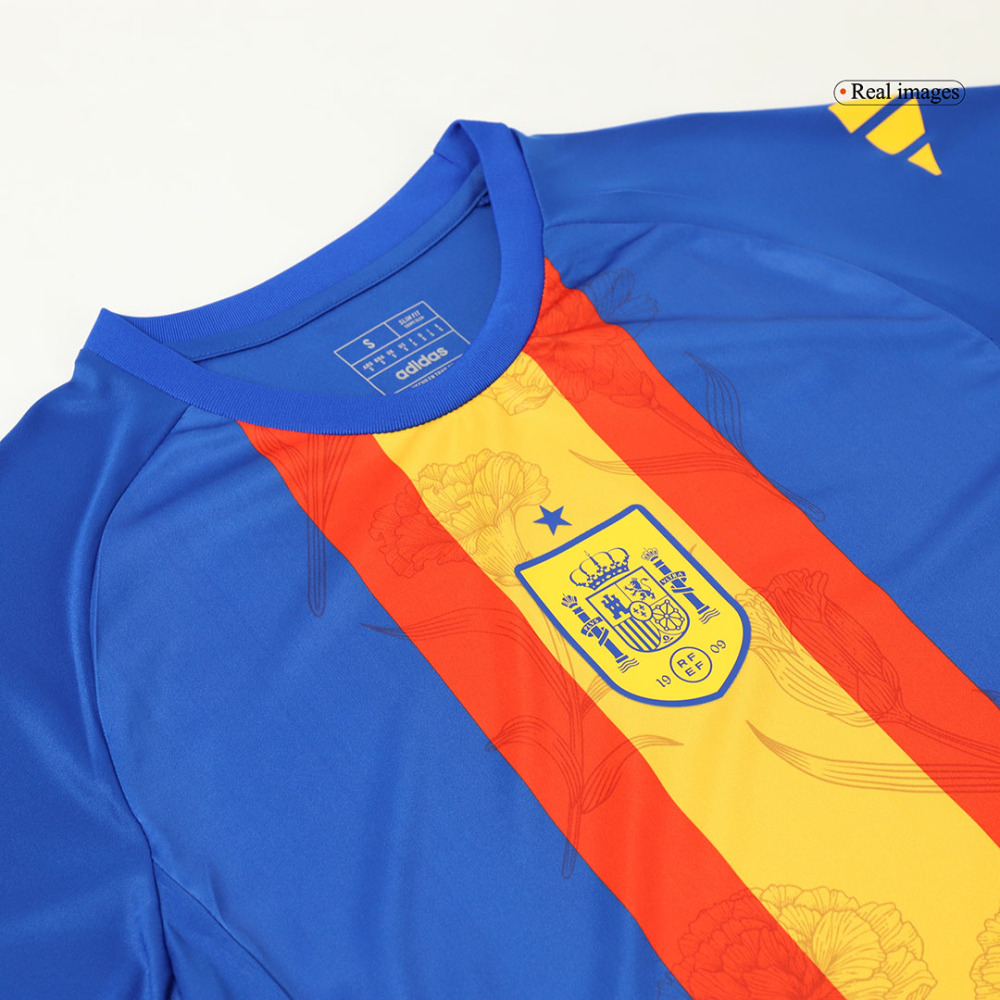 Spain Pre-Match Soccer Jersey EURO Blue