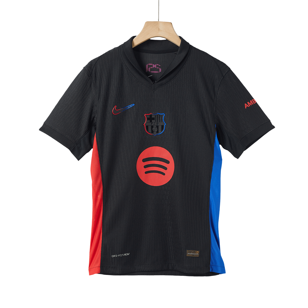 Barcelona Away Authentic Soccer Jersey - Spotify Logo Without Text