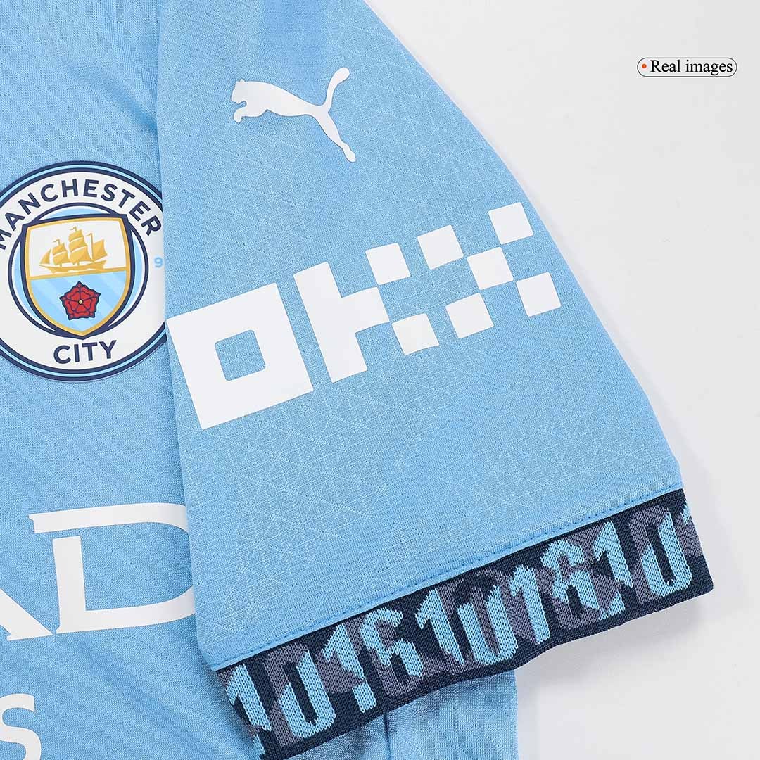 HAALAND #9 Manchester City Home Authentic Soccer Jersey - UCL