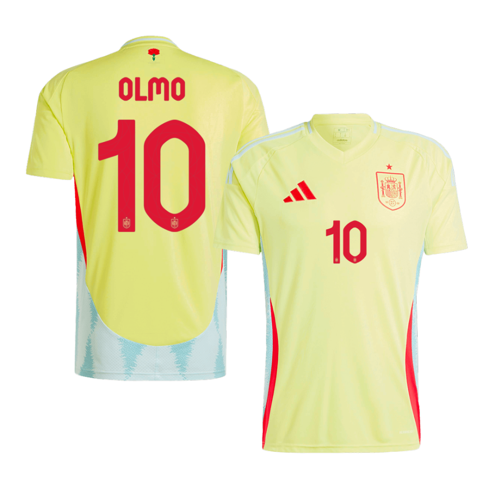 OLMO #10 Spain Away Soccer Jersey EURO