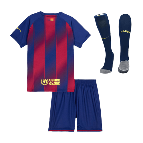 Barcelona Home Kids Soccer Jerseys Full Kit 2025/26