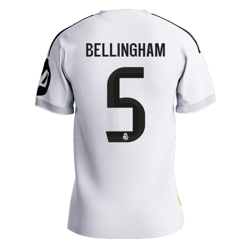 BELLINGHAM #5 Real Madrid Home Authentic Soccer Jersey 2025/26
