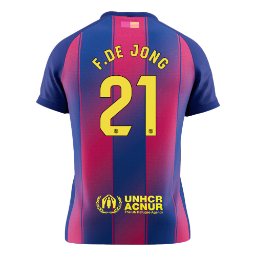 F.DE JONG #21 Barcelona Home Soccer Jersey 2025/26