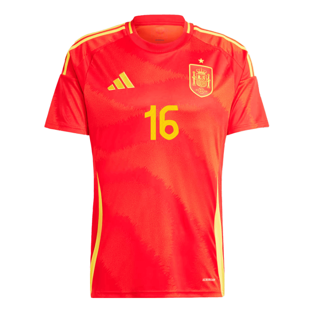 RODRIGO #16 Spain Home Soccer Jersey EURO