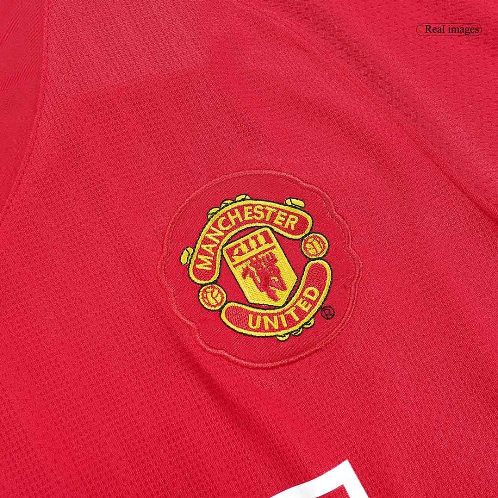 Vintage Soccer Jersey Manchester United Home Long Sleeve 2007/08