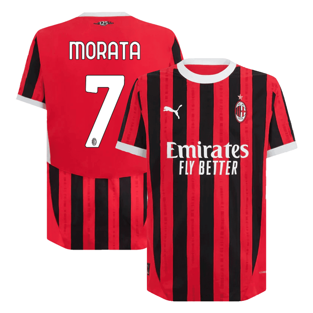 MORATA #7 AC Milan Home Authentic Soccer Jersey