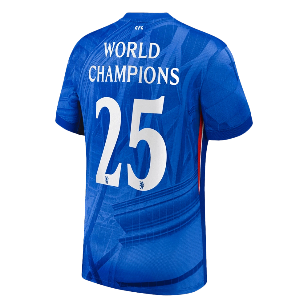 WORLD CHAMPIONS #25 Chelsea Home Soccer Jersey 2025/26 with chest badge