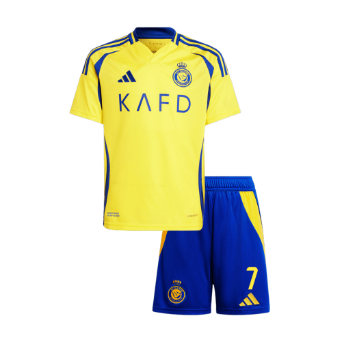 RONALDO #7 Al Nassr Home Kids Soccer Jerseys Kit - ACL