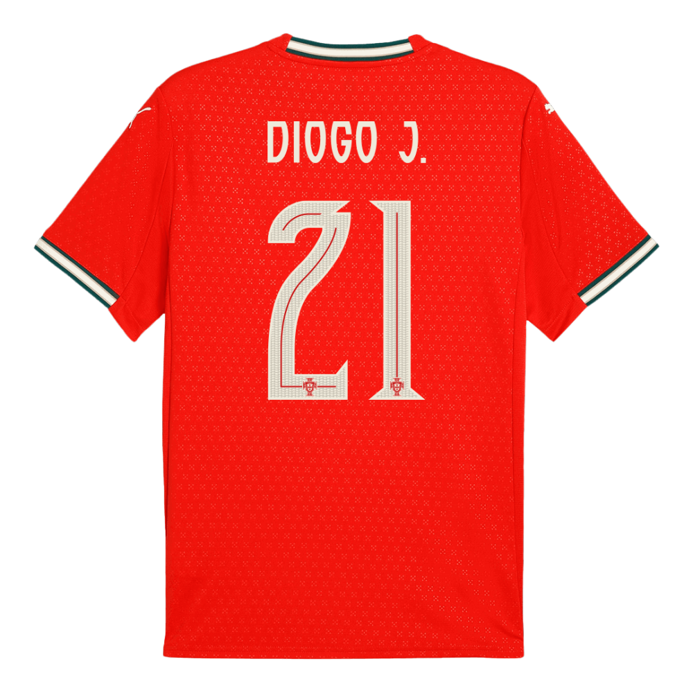 DIOGO J. #21 Portugal Home Soccer Jersey 2025