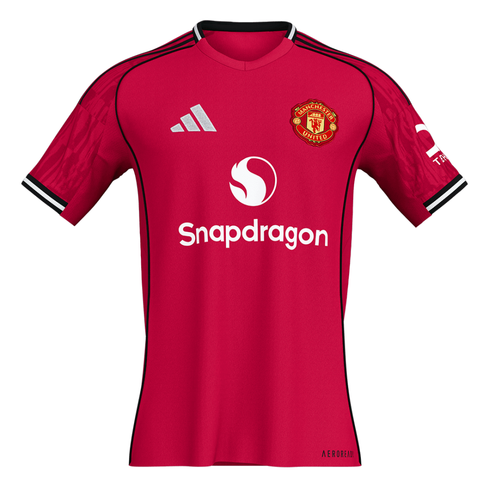 B.FERNANDES #8 Manchester United Home Soccer Jersey 2025/26
