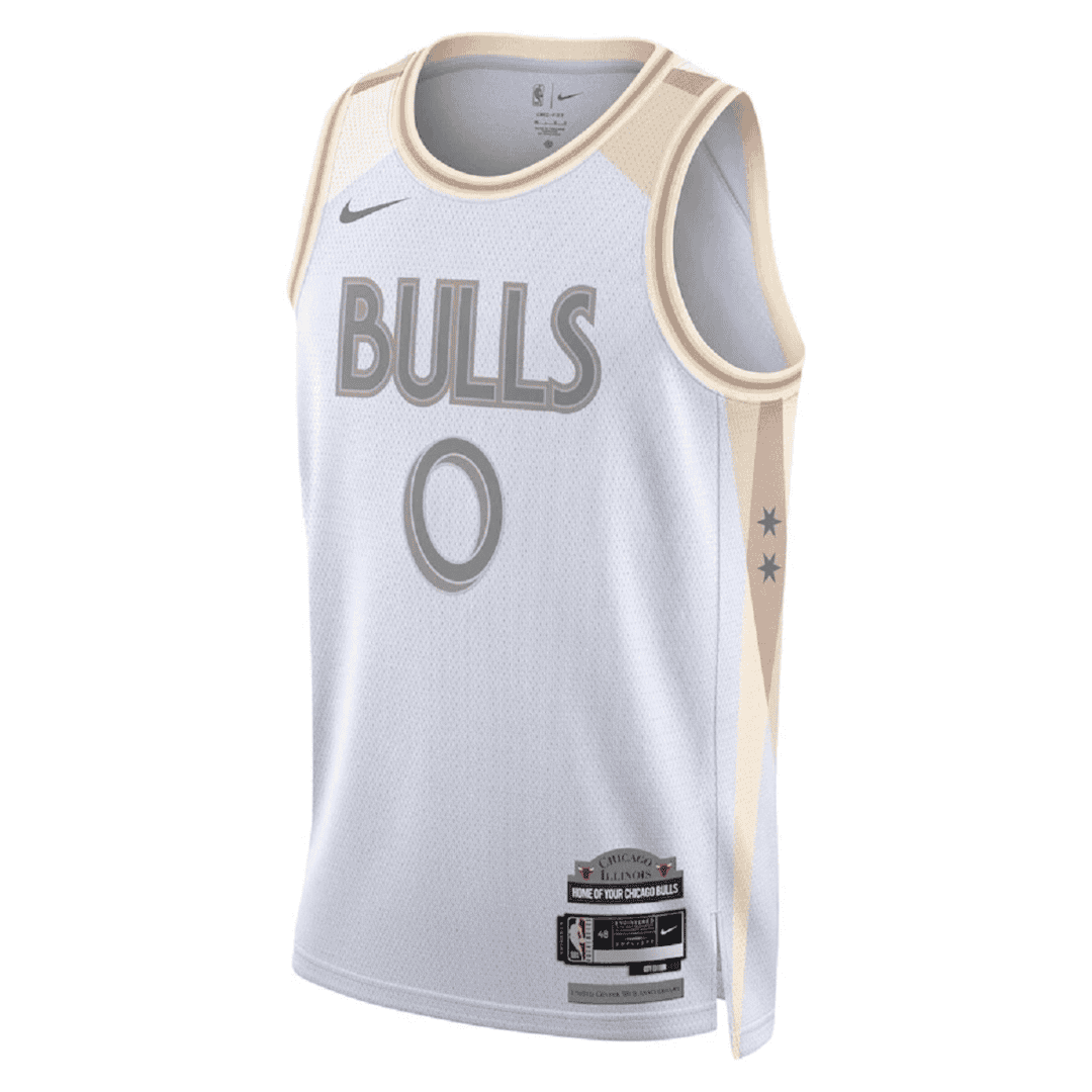 WHITE #0 New York Knicks Swingman NBA Jersey - City Edition