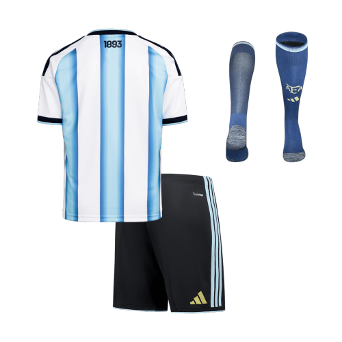 Argentina Home Kids Soccer Jerseys Full Kit World Cup 2026
