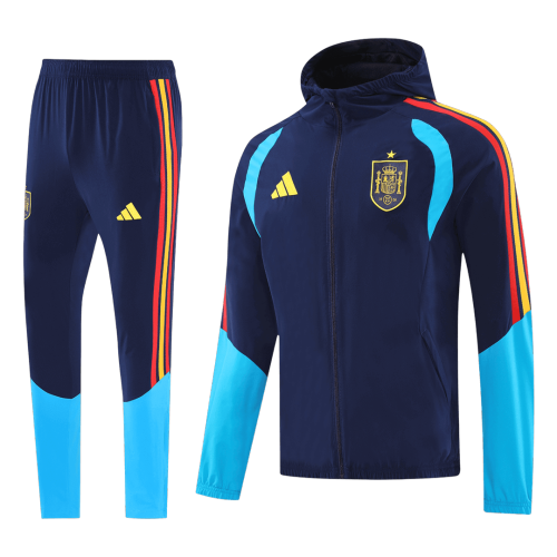 Spain Hoodie Tracksuit 2026 Blue&Black