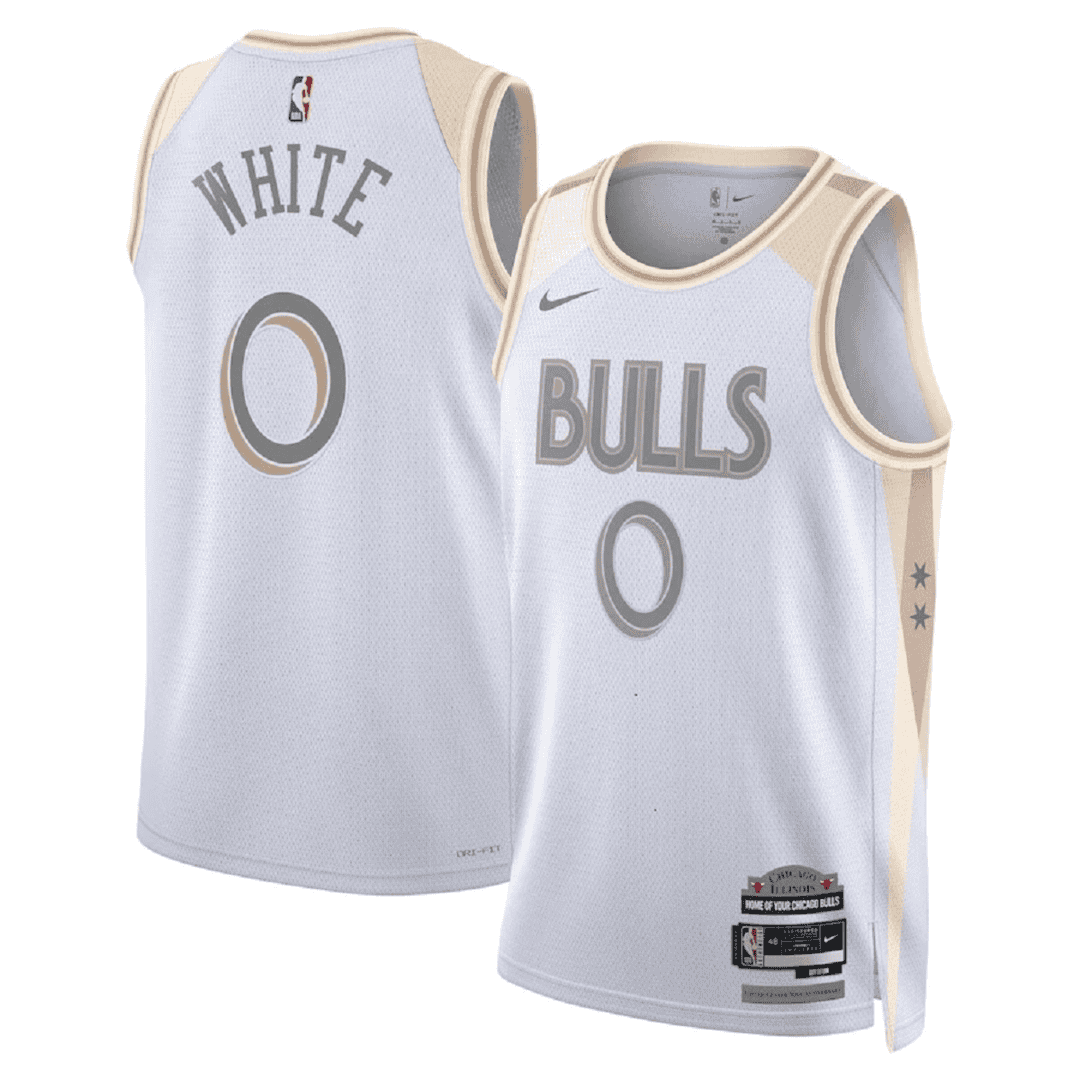 WHITE #0 New York Knicks Swingman NBA Jersey - City Edition
