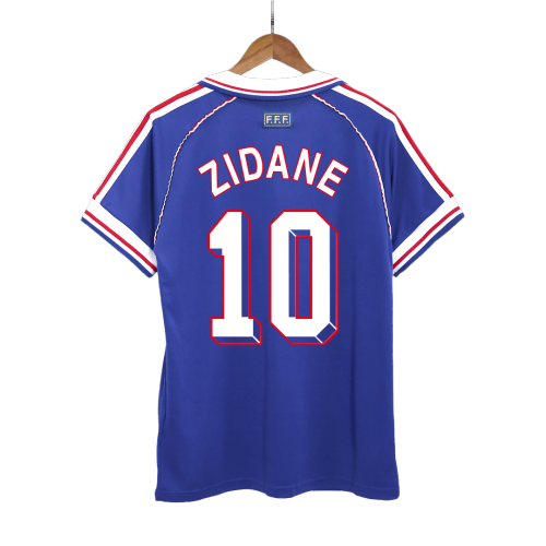 Retro Soccer Jersey ZIDANE #10 France Home 1998