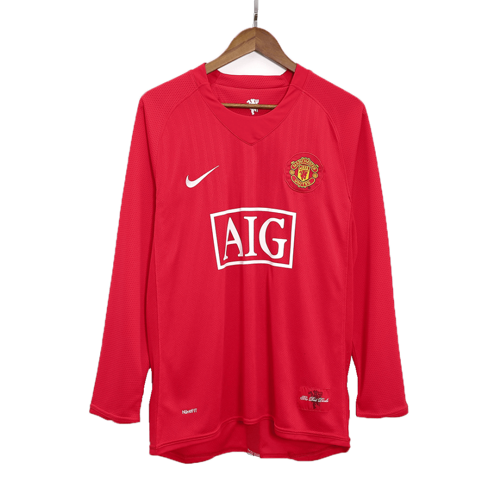 Retro Jersey Manchester United Home Long Sleeve 2007/08