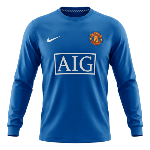 Retro Soccer Jersey Manchester United Third Away Long Sleeve 2008/09