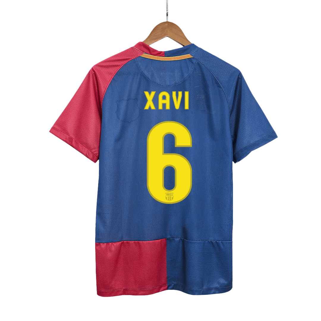 Retro Soccer Jersey XAVI #6 Barcelona Home 2008/09 - UCL Final - UCL