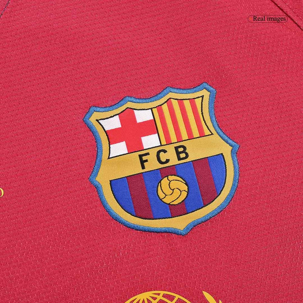 Retro Soccer Jersey A.INIESTA #8 Barcelona Home Long Sleeve 2008/09 - UCL Final - UCL