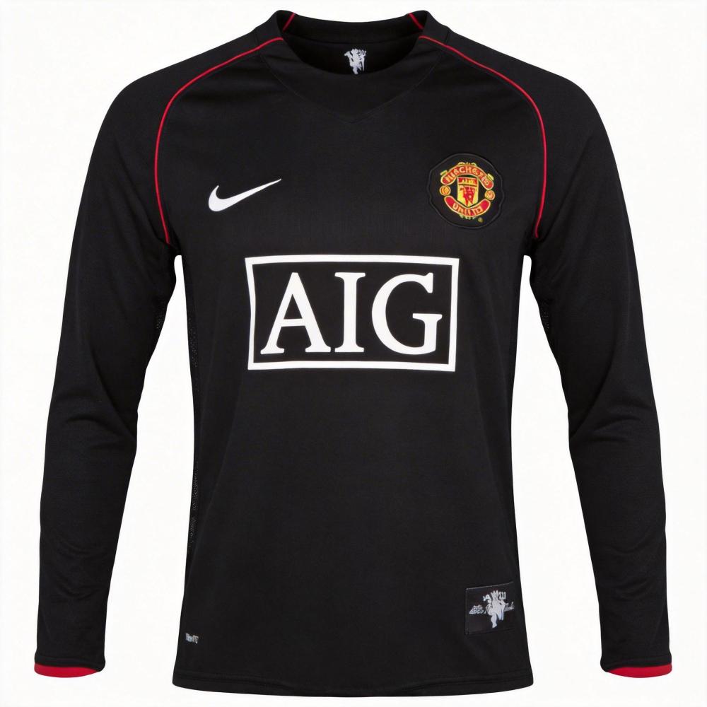 Retro Soccer Jersey Manchester United Away Long Sleeve 2007/08