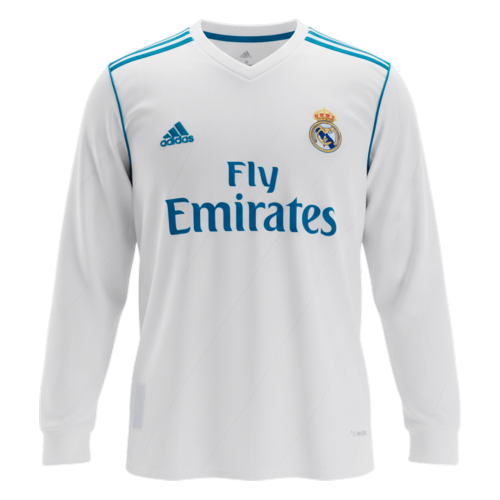 Retro Soccer Jersey Real Madrid Home Long Sleeve 2017/18