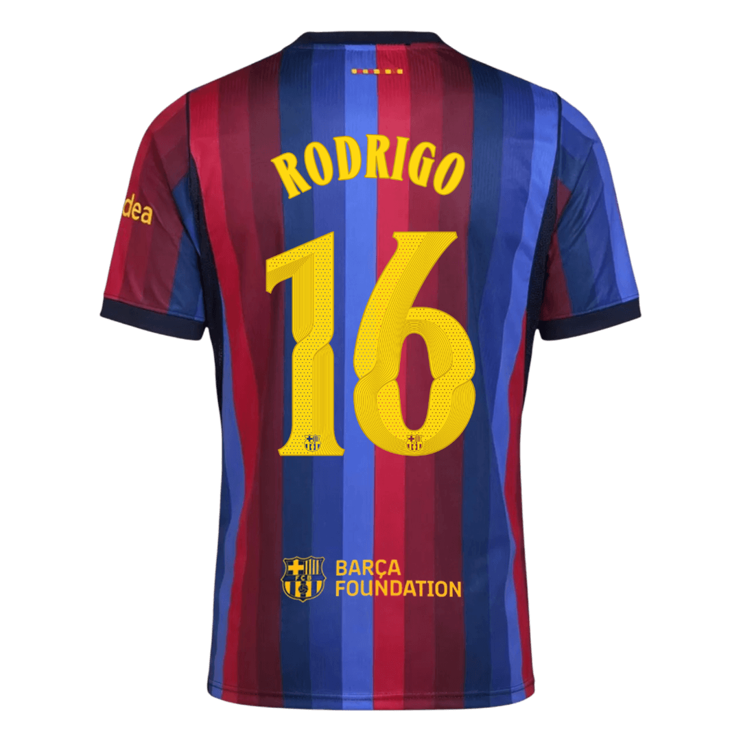 RODRIGO #16 Barcelona Home Player Version Jersey 2026/27 - UCL