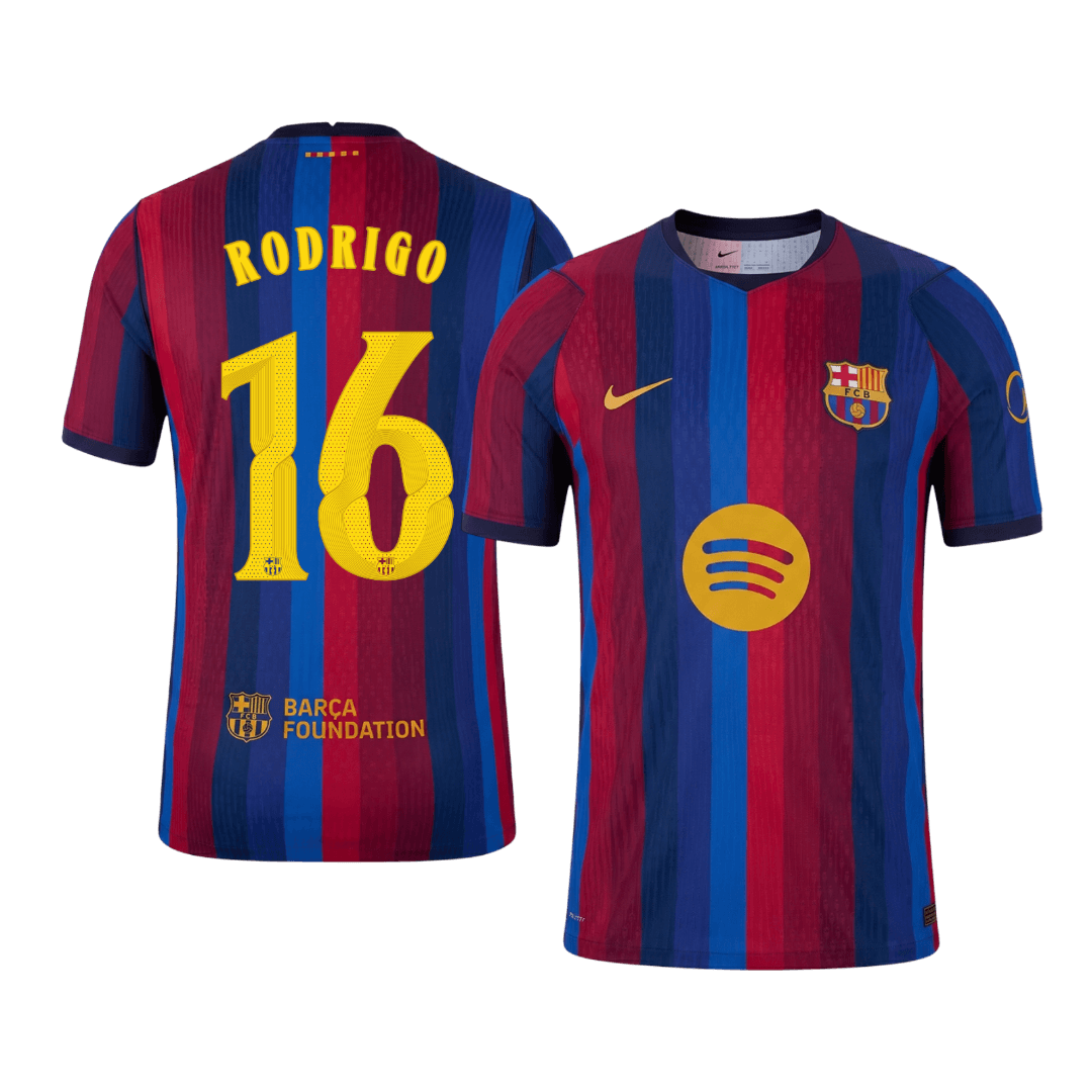 RODRIGO #16 Barcelona Home Player Version Jersey 2026/27 - UCL