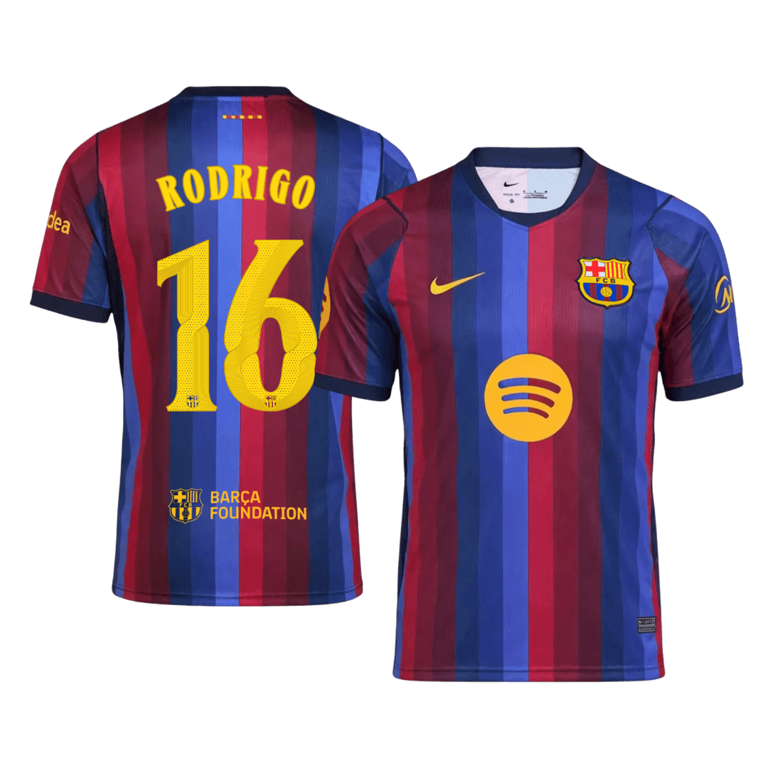 RODRIGO #16 Barcelona Home Soccer Jersey 2026/27 -UCL